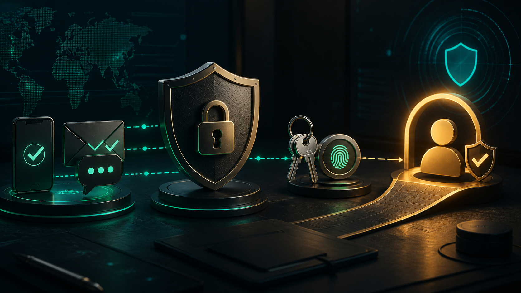 Conceptual secure account recovery with independent factors and verified contacts
