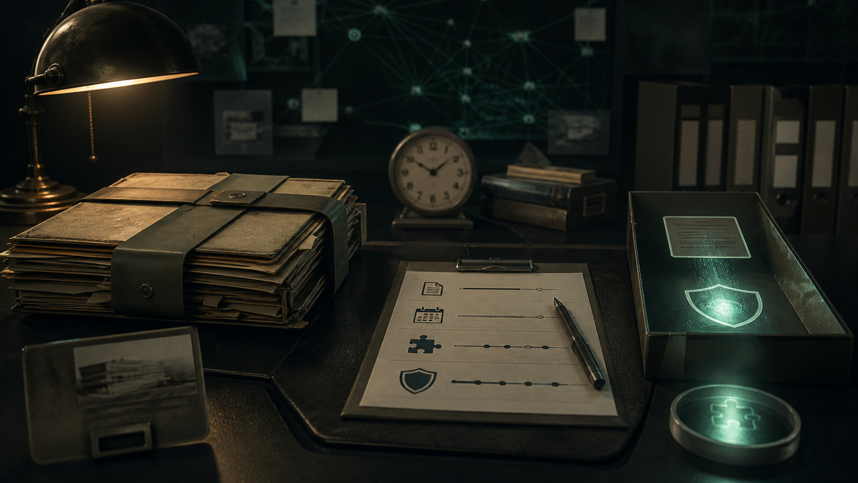 Conceptual archive evidence packet recording source, capture date, missing elements and review status