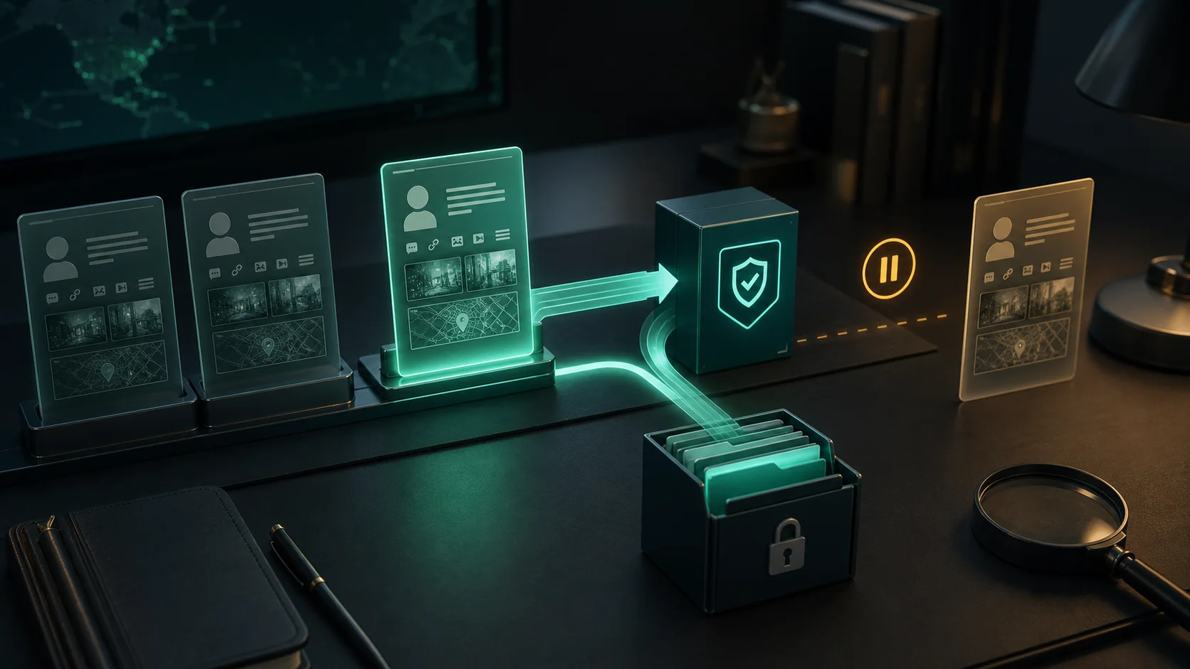 Conceptual safe reporting workflow for suspected public impersonation